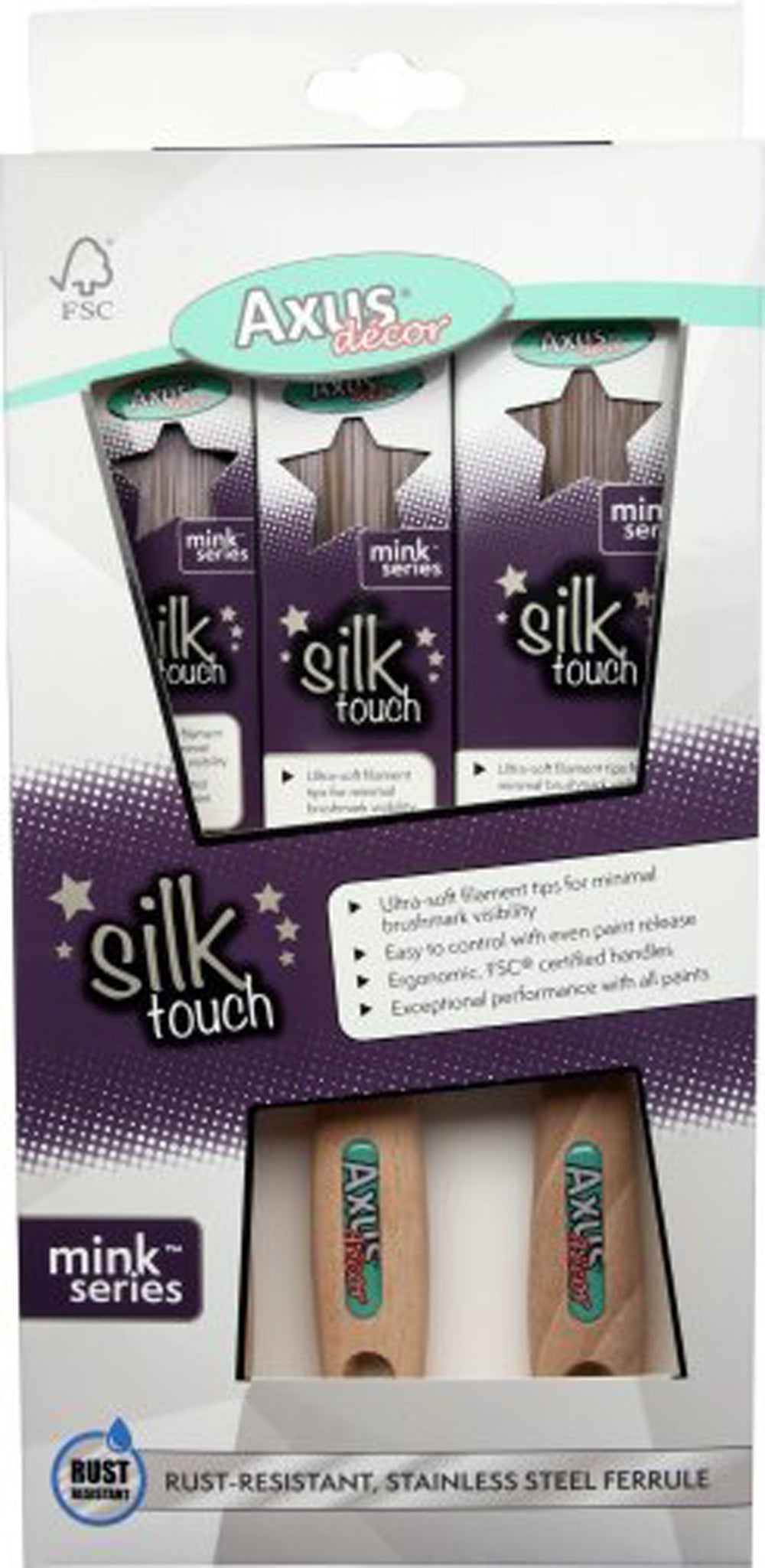 Silk Touch Brush Set, (mink series) Set of 3 (1