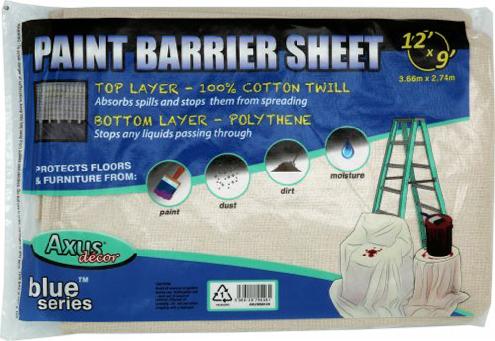 Paint Barrier Sheet, (blue series) 12' x 9' - 3.67m x 2.76m