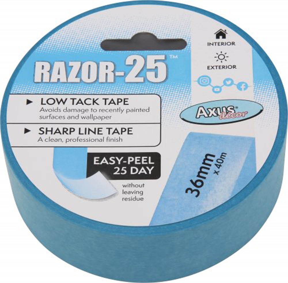 Razor-25 Low Tack Tape 24mm x 40m