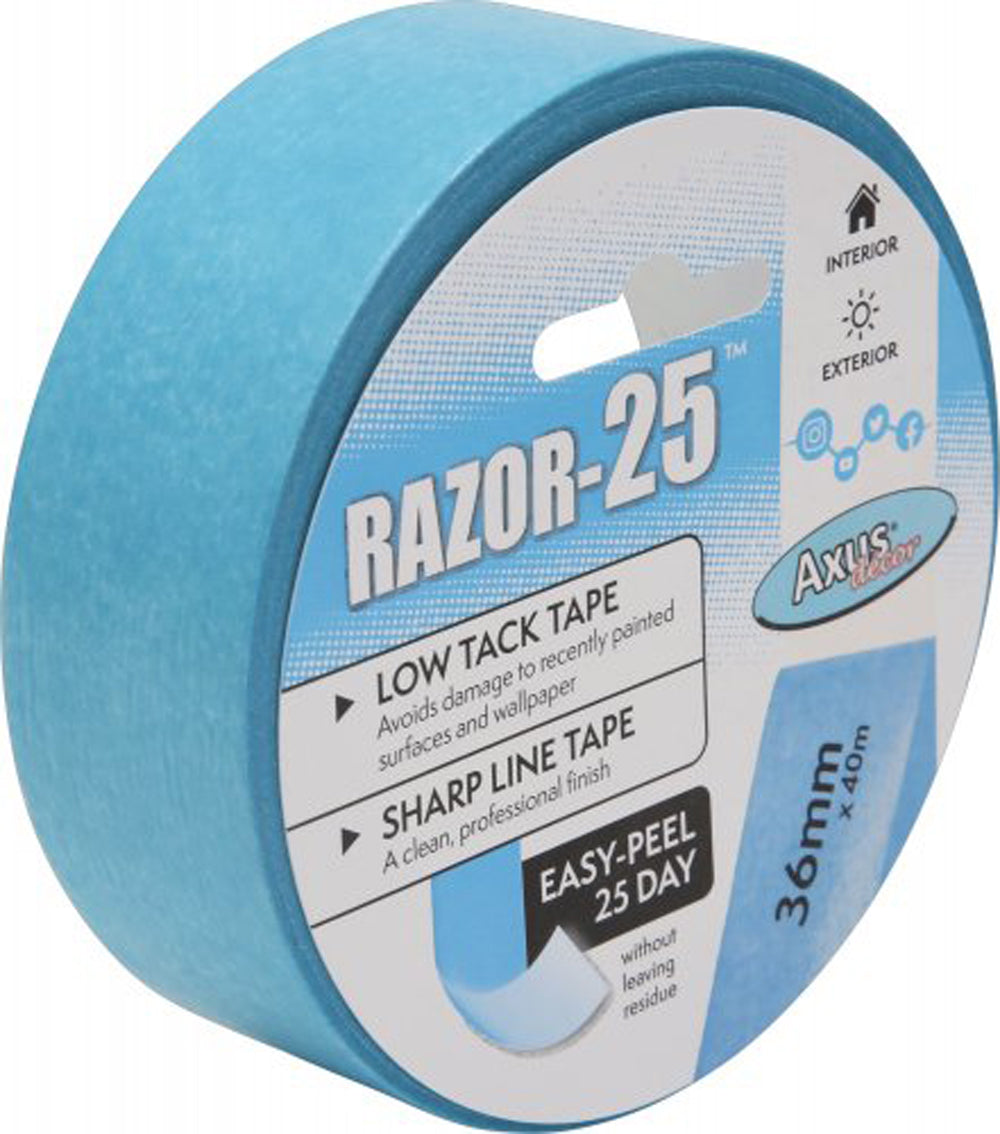 Razor-25 Low Tack Tape 36mm x 40m