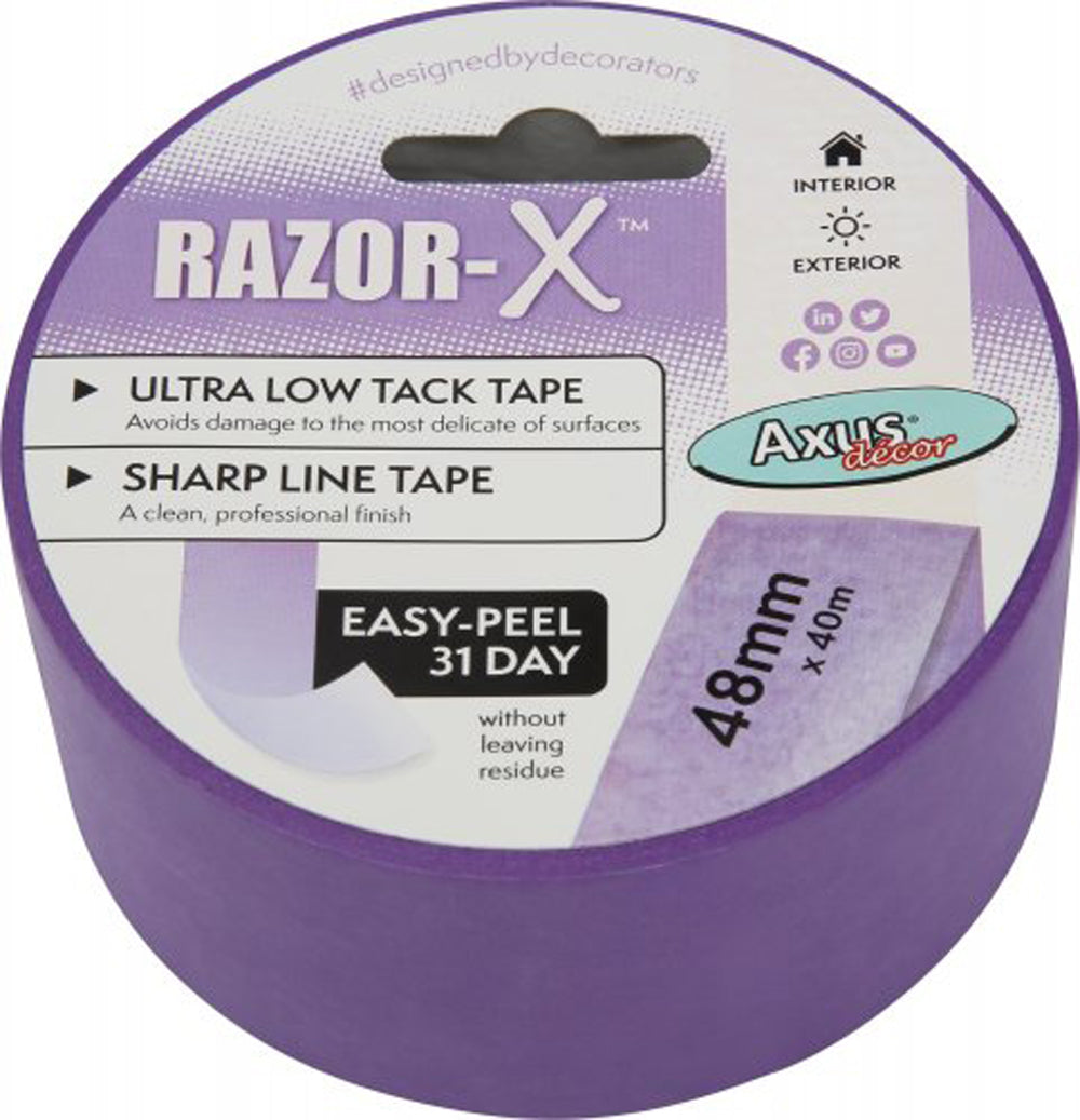 Razor-X Ultra Low Tack Tape 24mm x 50m