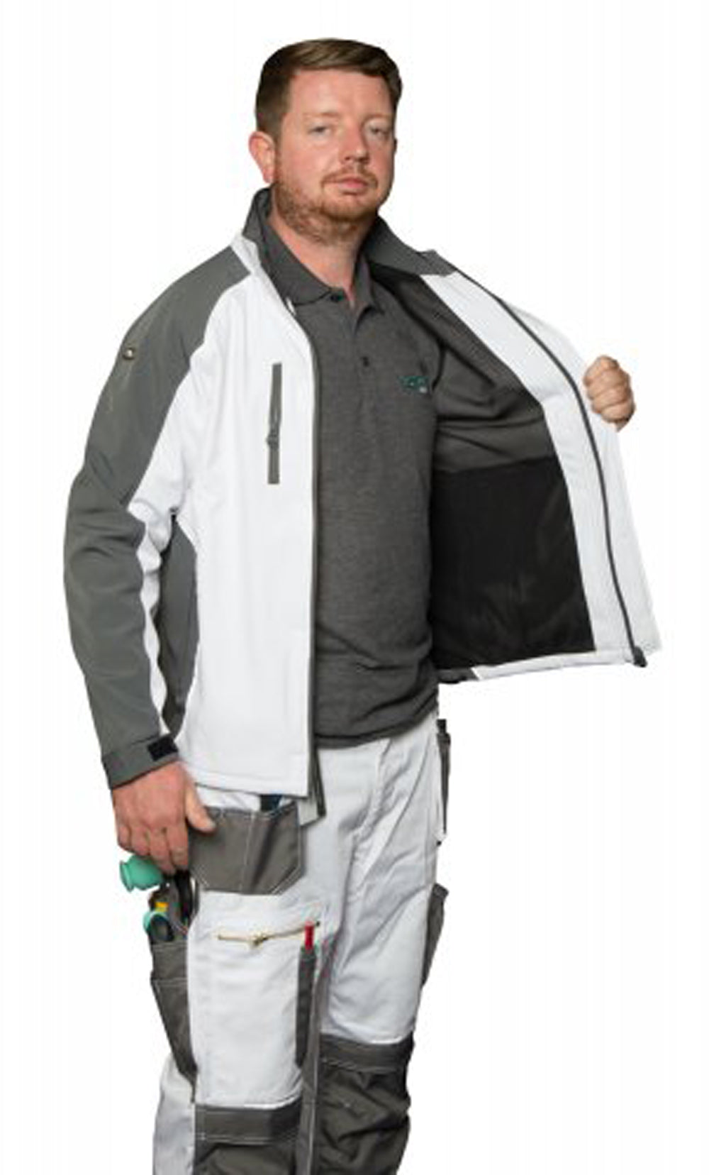 Grey Series S-Tex Jacket, Bright White & Grey Medium