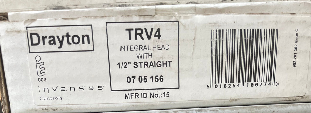 Drayton TRV4 Straight TRV And Internal Head 1/2